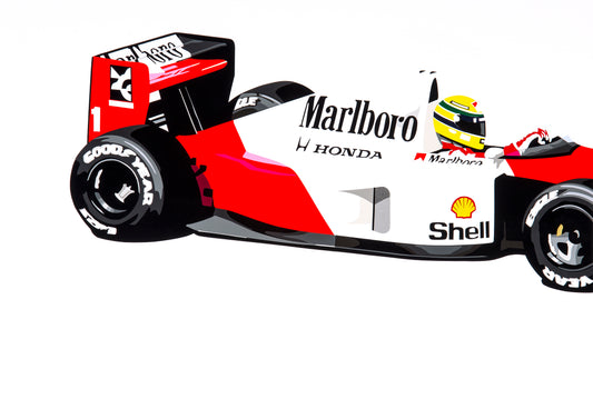 Marlboro on White (Senna McLaren). Fine Art Giclee Ltd Ed Print.