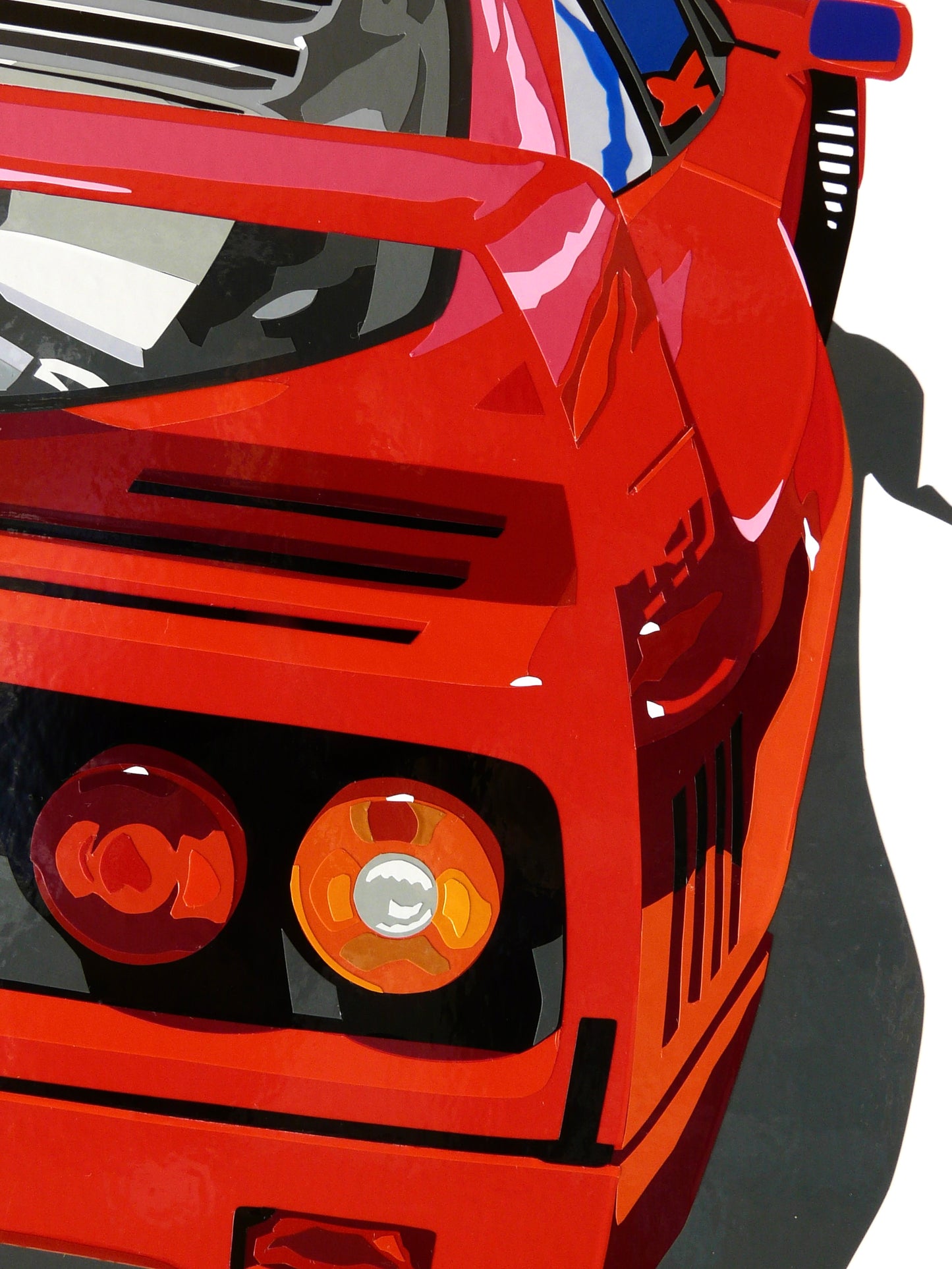 The F40 Four (No.3). Original (hand-cut) Vinyl Artwork.