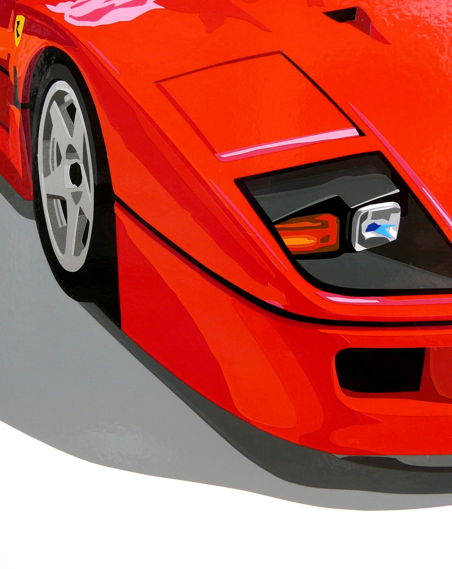 The F40 Four (No.2). Original (hand-cut) Vinyl Artwork