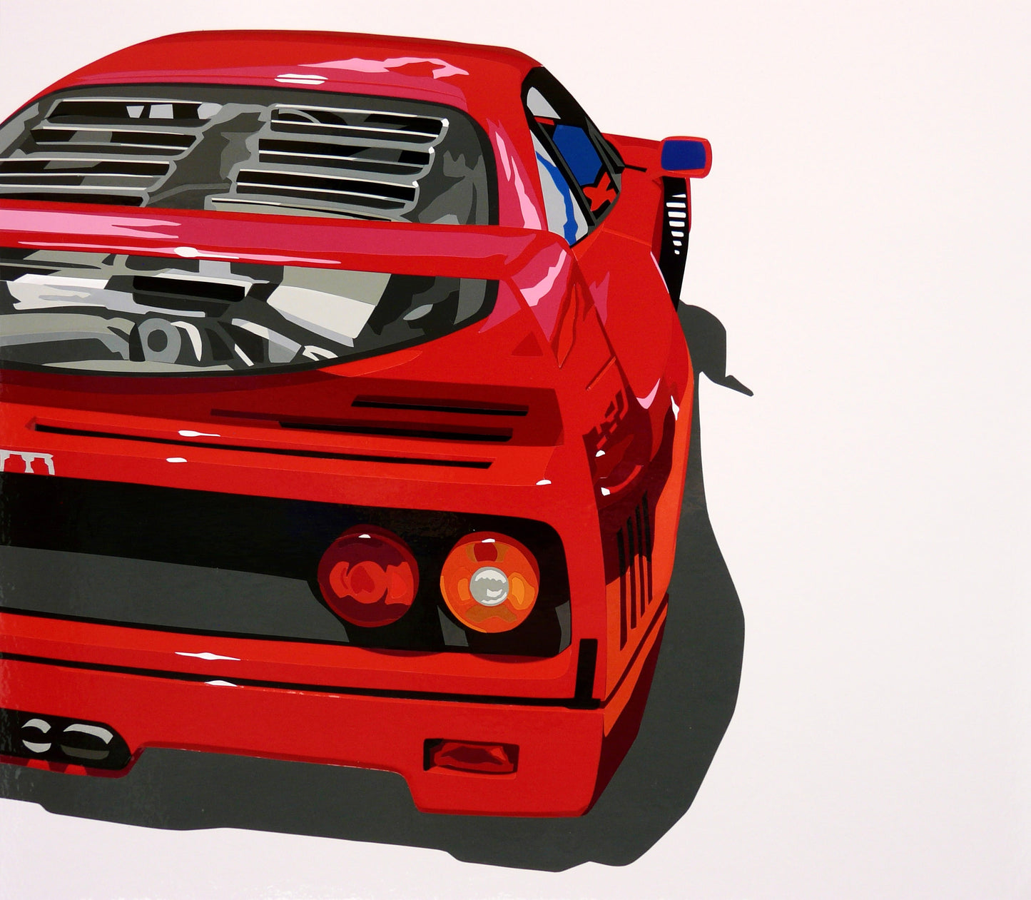 The F40 Four (No.3). Original (hand-cut) Vinyl Artwork.