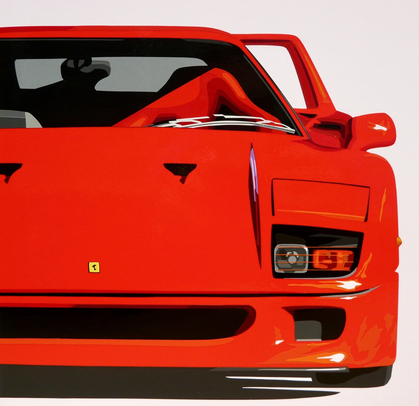 The F40 Four (No.4). Original (hand-cut) Vinyl Artwork.