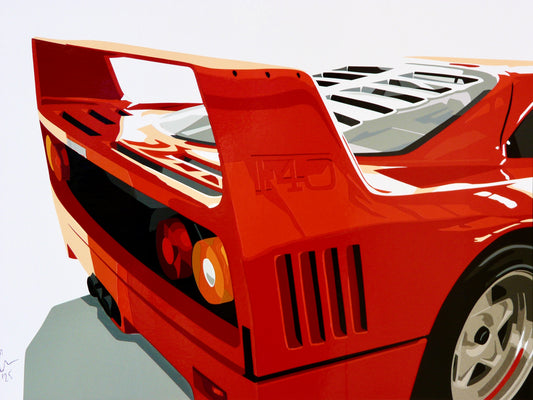 The F40 Four (No.1). Original (hand-cut) Vinyl Artwork.