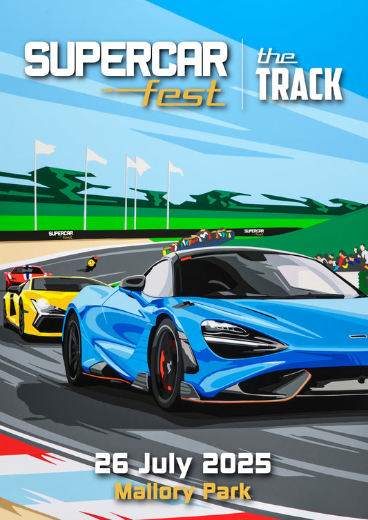 Supercar Fest 2025 Track Poster