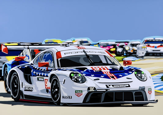 Sebring Porsche RSR.  Fine Art Giclee Ltd Ed Print.