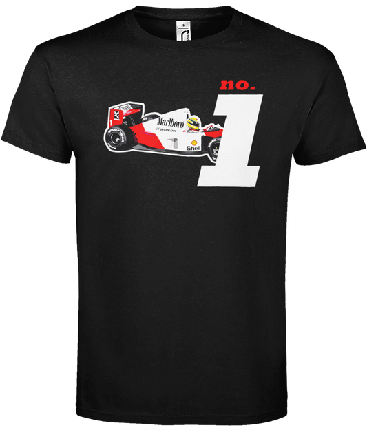 TS Ayrton Senna No.1 Black T-Shirt