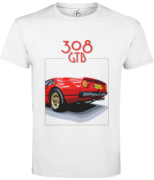 TS Ferrari 308 GTB White T-Shirt