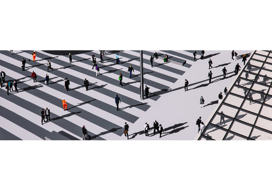 King's Crossing People. Fine art Giclée Ltd Ed print. London Commuters Contemporary Art