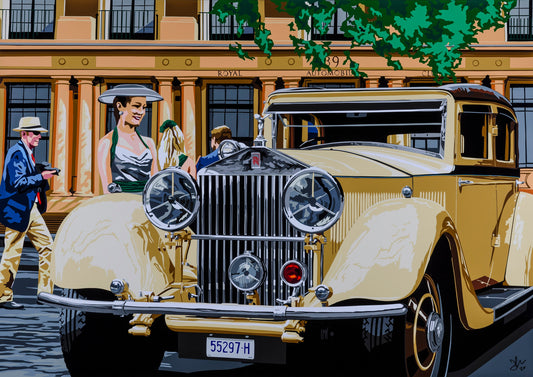 Vintage Rolls Royce at RACA. Fine Art Giclee Ltd Ed Print.